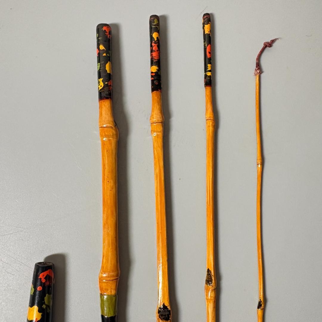 Bamboo Tanago Fish Rod Set 5pcs 60cm Japanese Accessory Collectible Used
