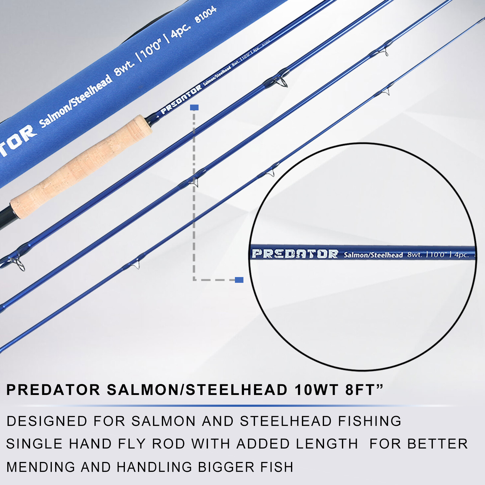 Maxcatch Predator Big Game Saltwater Fly Fishing Rod 8/9/10 11/12wt Fast Action
