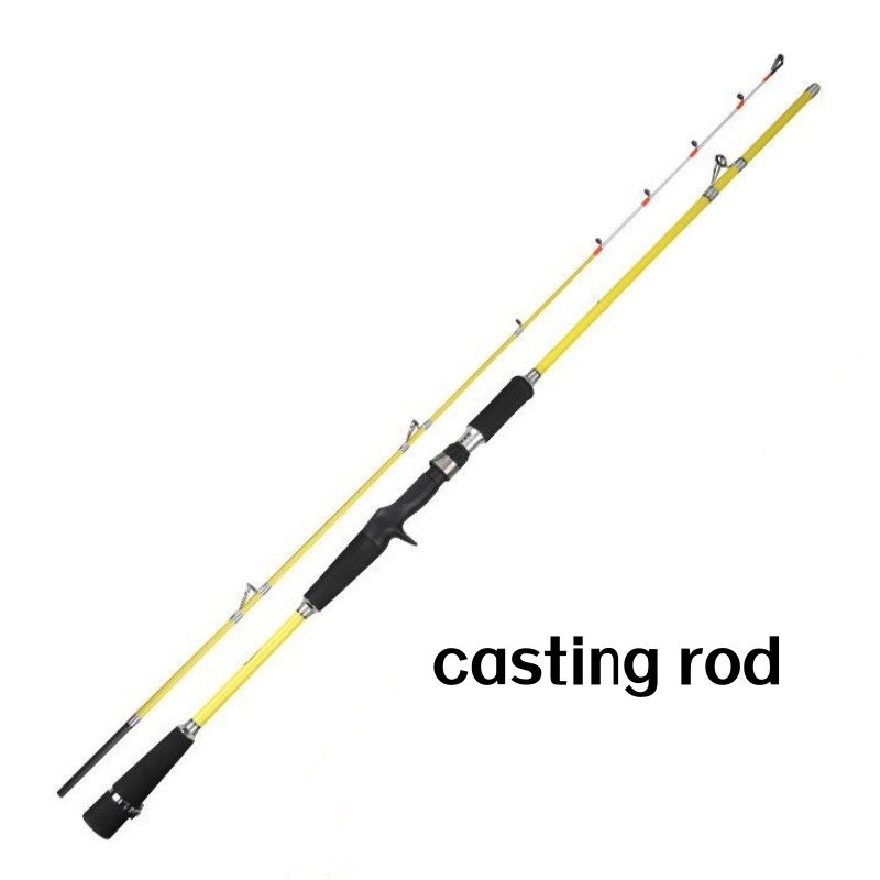 Boat Fishing Rod 6ft Carbon Fiber Spinning Casting Rod 2 Section Trolling Pole