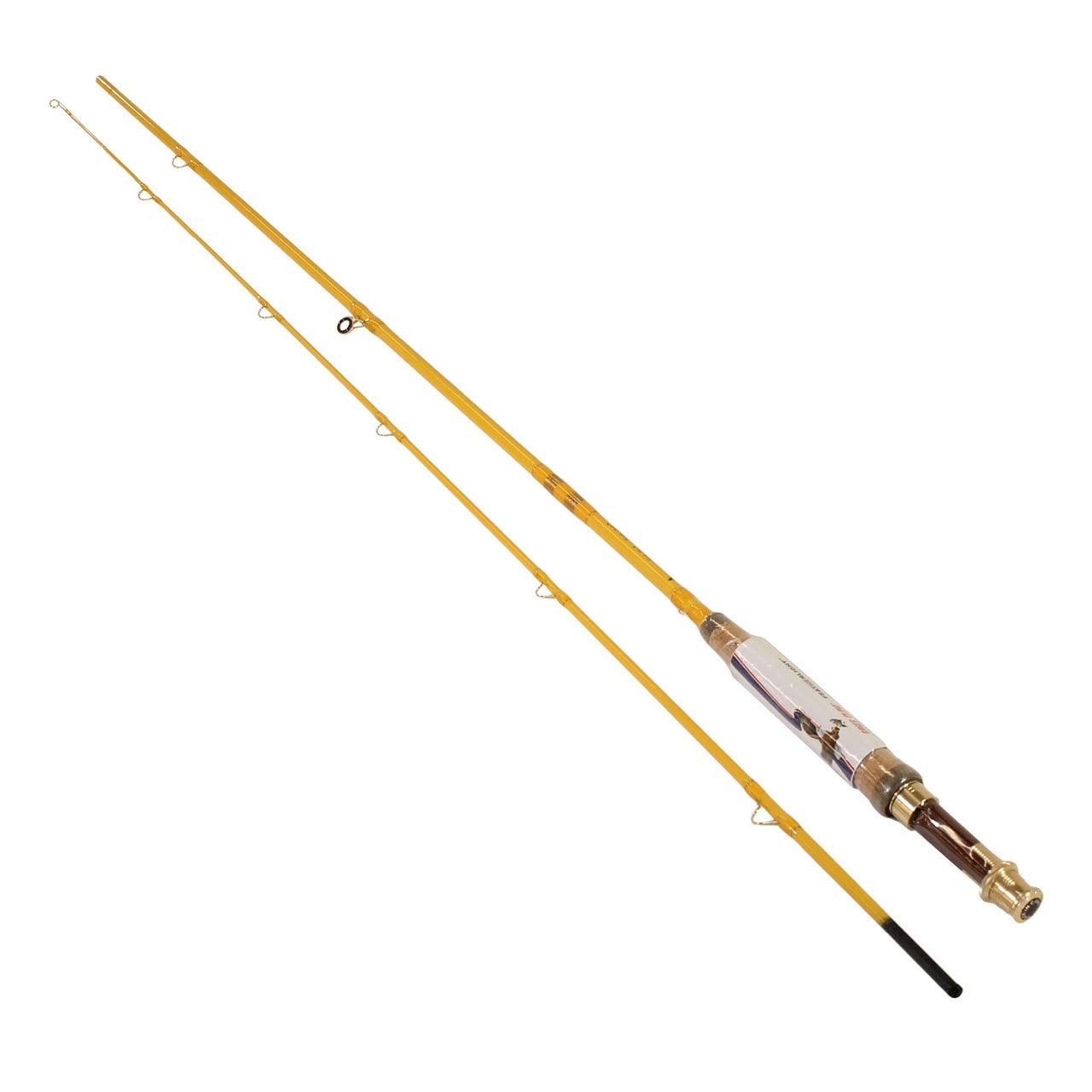 Eagle Claw, Featherlight Fly Rod, Freshwater, 8′ Length 2pc, 5-6 8′, Yellow