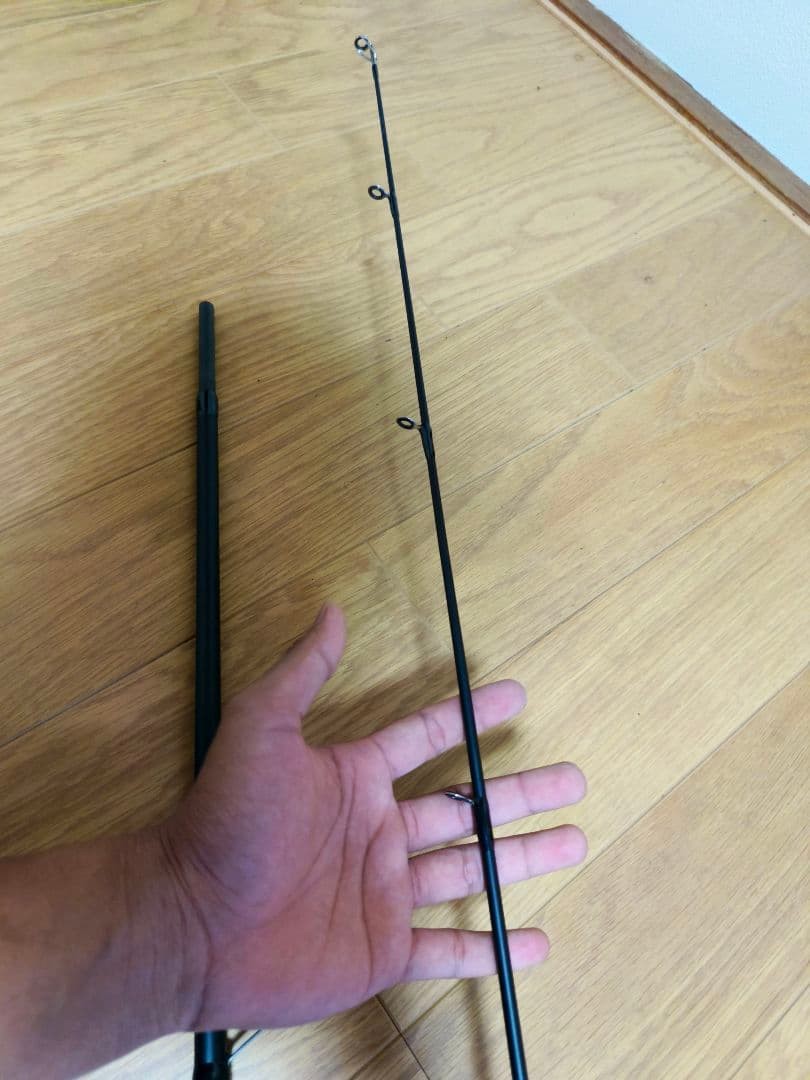 Black 2-Piece Bass Fishing Rod Lightweight & Versatile