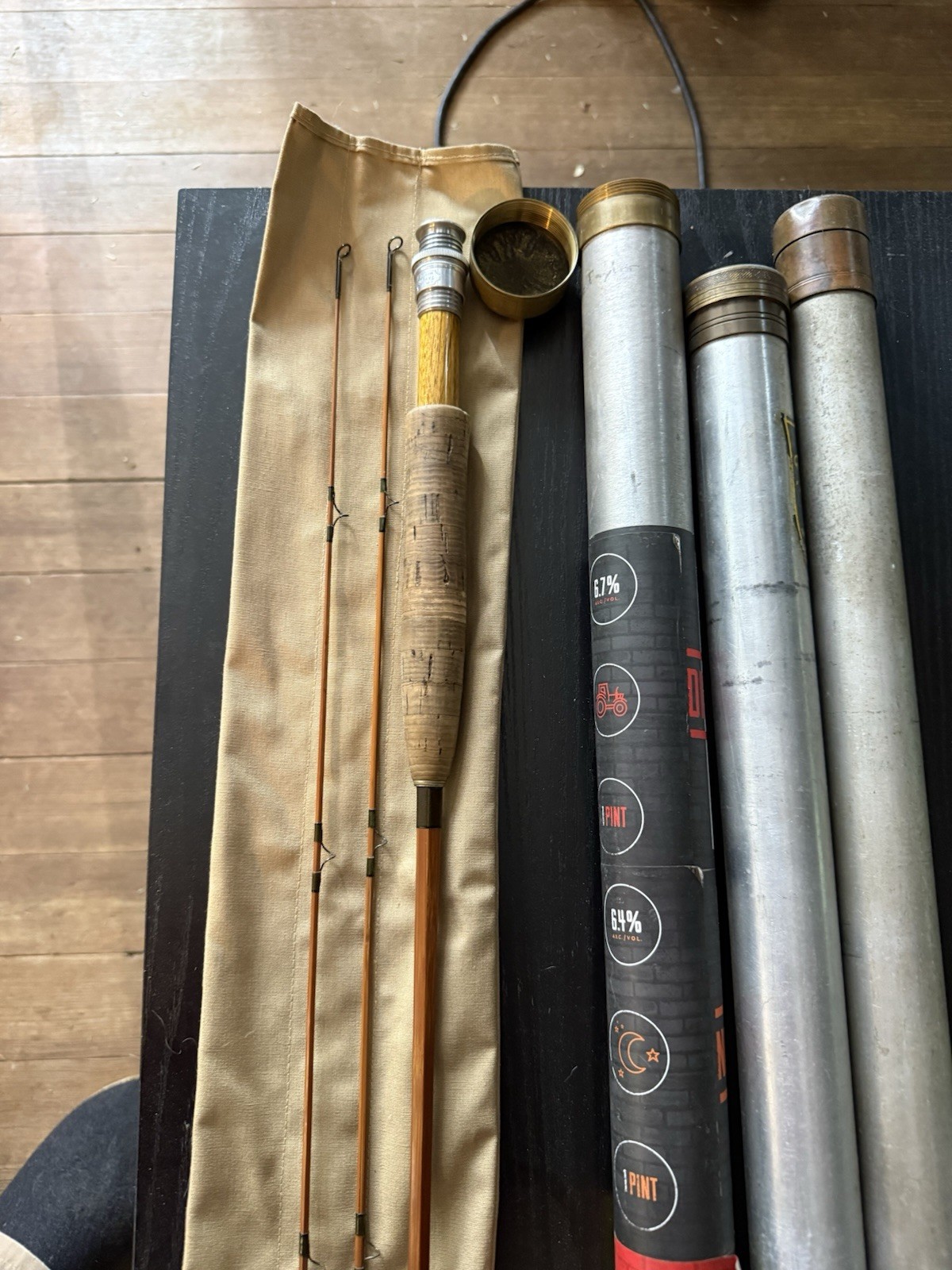R. D. Taylor Maker 8’ 2/2 6wt D Series impregnated bamboo fly rod