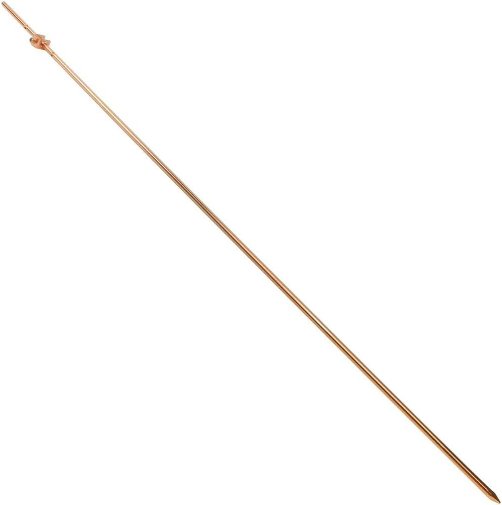 4ft Copper Grounding Rod with Pre-installed Clamp for Ultimate Safety Assurance