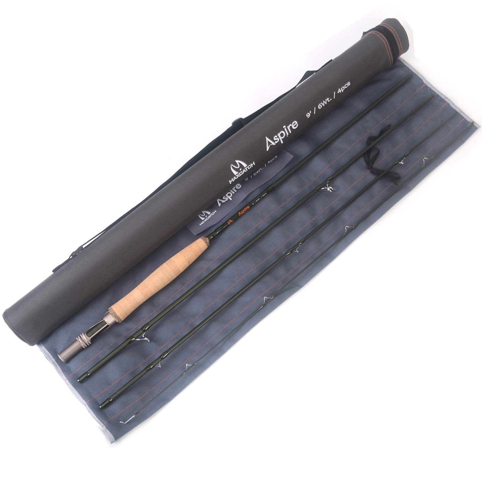 M Maximumcatch Aspire – Fly Fishing Rod 40T Carbon Fiber Anodized Reel Seat 9Ft
