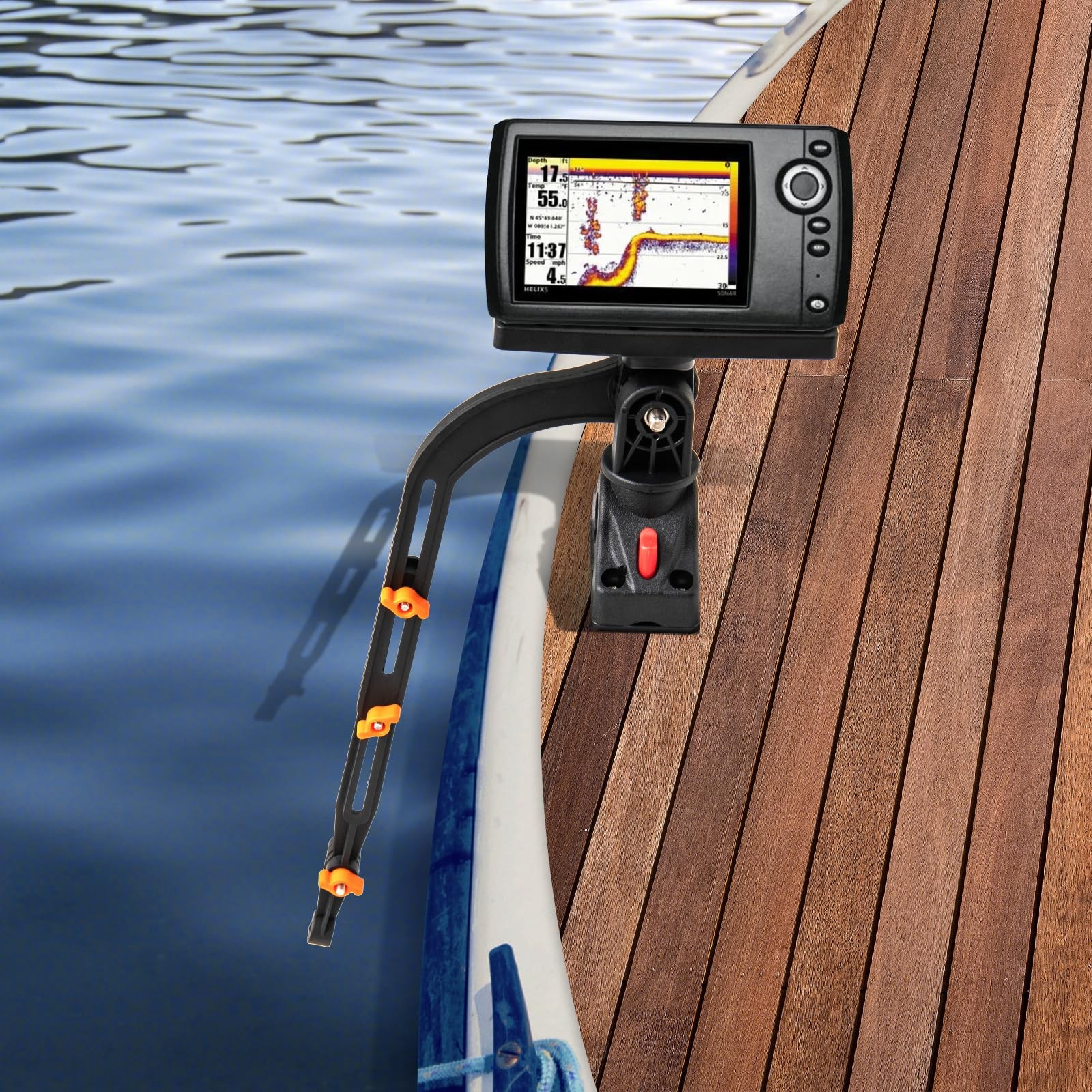Goplus Fishing Float Tube Accessories 360 Rotatable Fish Finder Holder W/ Mount