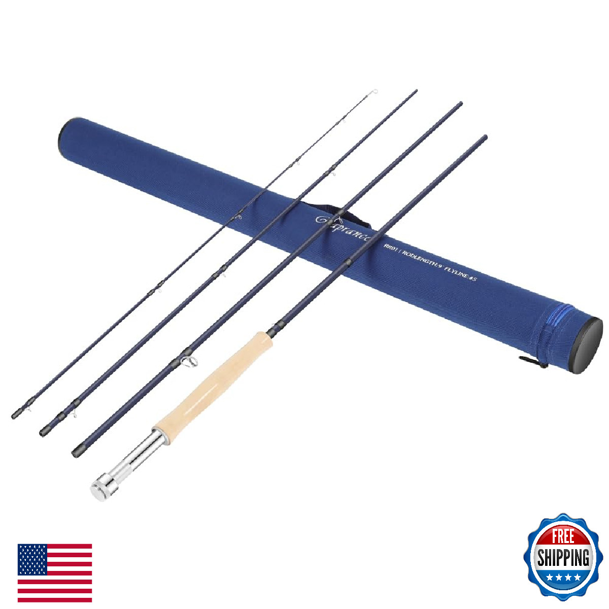 Raprance 5wt Fly Fishing Rod 4-Sections, Medium Fast Action, IM8 Graphite
