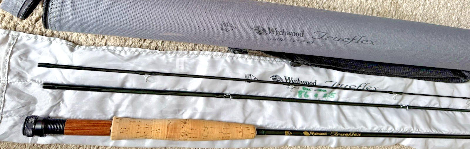 Wychwood Trueflex 8 Foot 6 #4/5 3 Piece Trout Fly Rod with Bag & Travel Tube