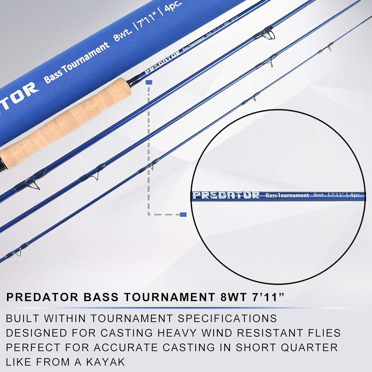 Saltwater Fly Rod for Pike & Musky – 4pc 8/9/10/11/12wt=
