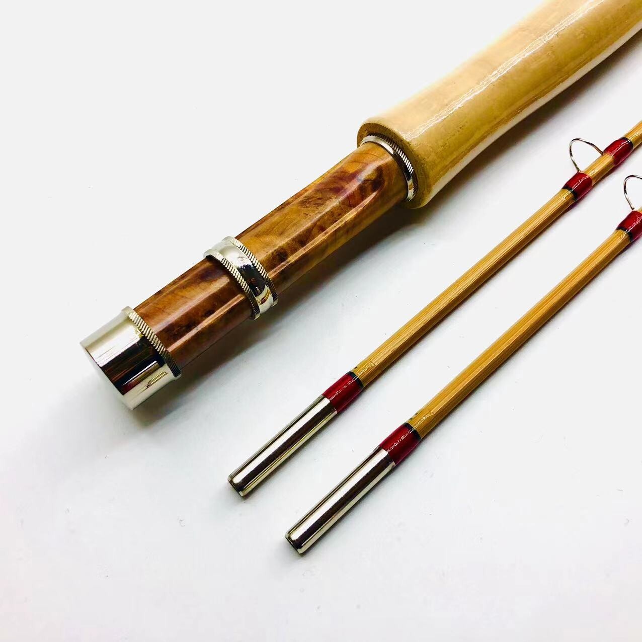 ZHUSRODS Classical Bamboo Fly Rod 7’6″~5 wt/2 Section~2 Tip/Fly Fishing Rods