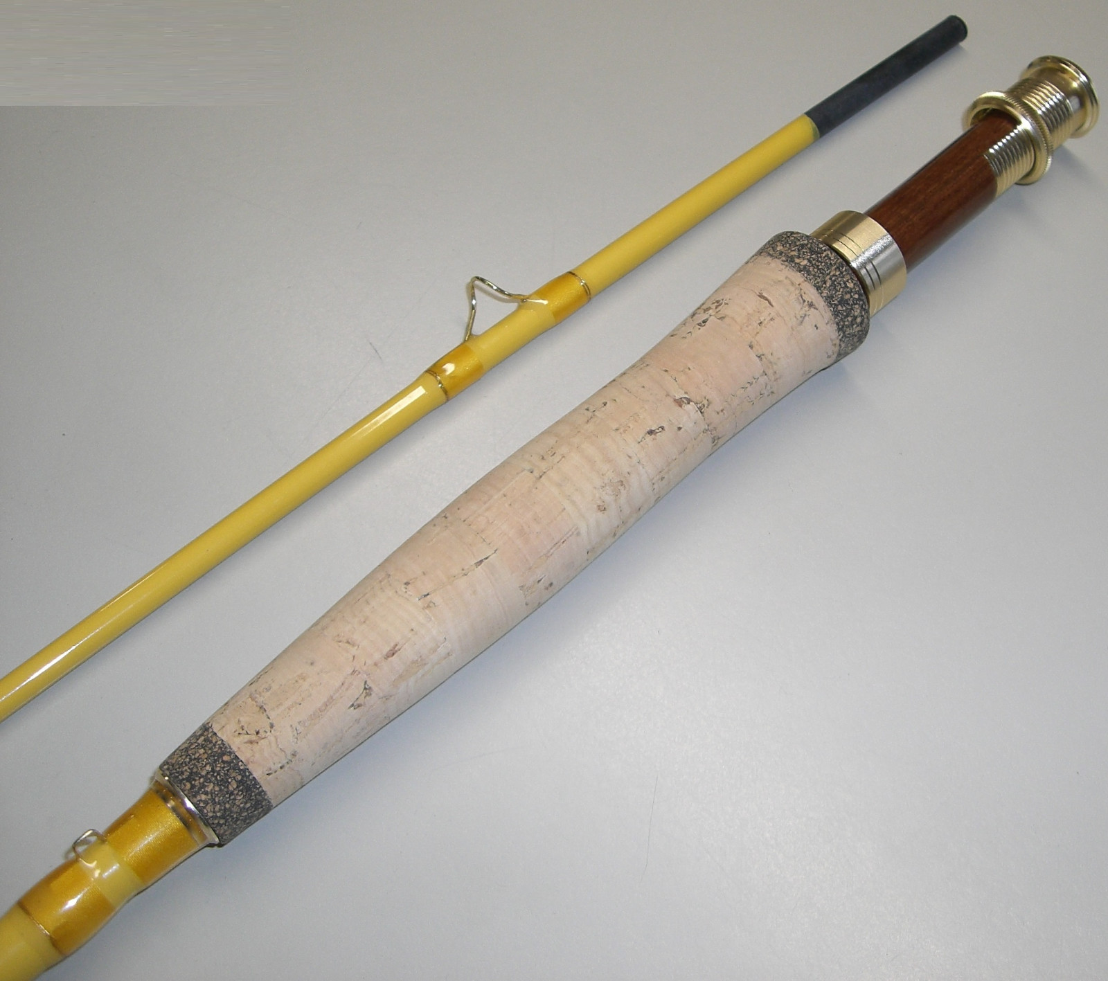 EAGLE CLAW Featherlight 4 Line Weight Fly Rod, 2 Piece (Yellow, 7′) #FL300-7