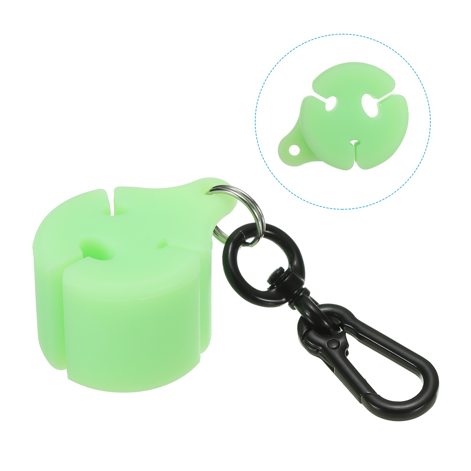 Creek Rod Clip Silicone Wearable Fishing Pole Holder Fluorescent Green