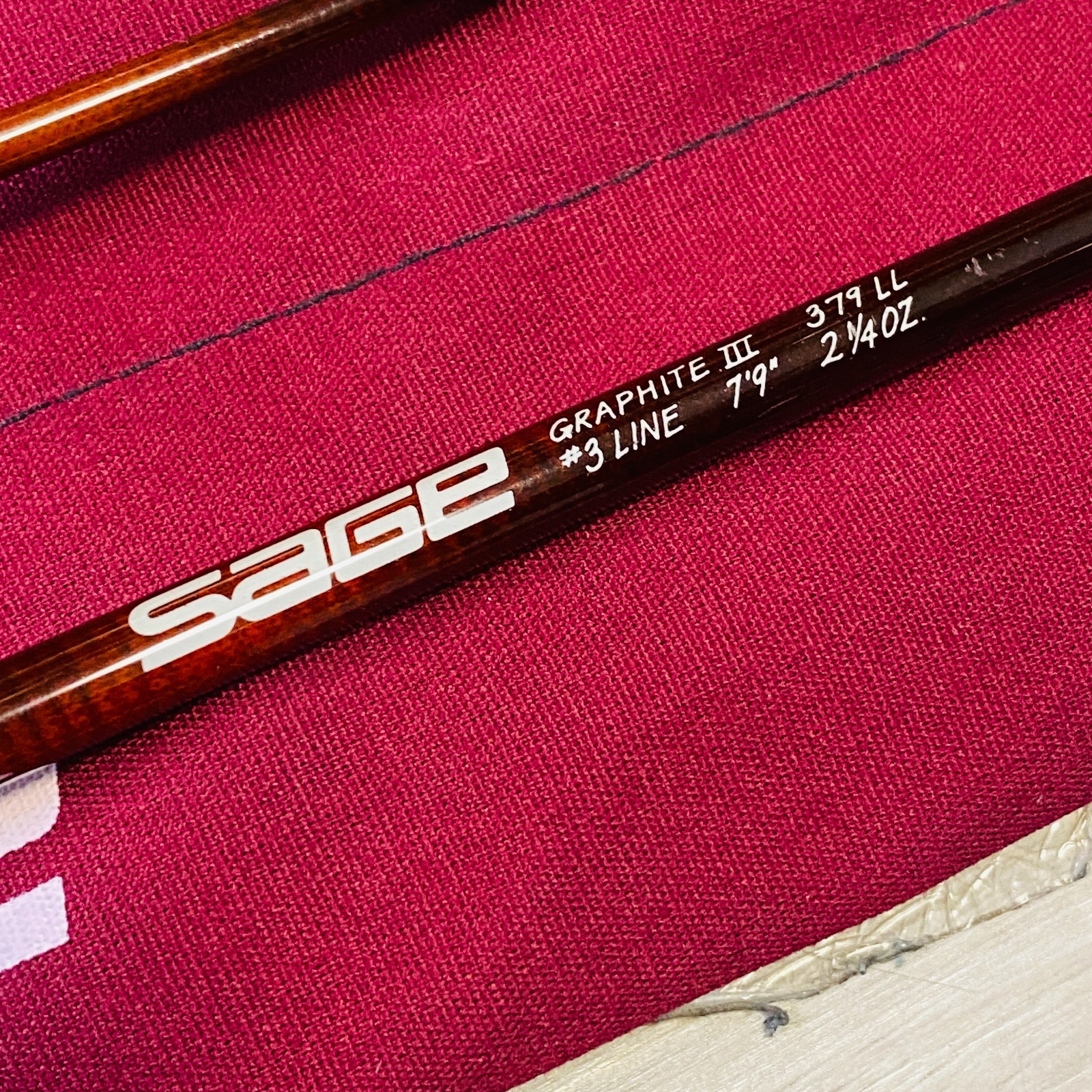 [Exc]Sage Graphite III GFL 379 LL 3wt 7’9″ Fly fishing rod w/Sock and Tube