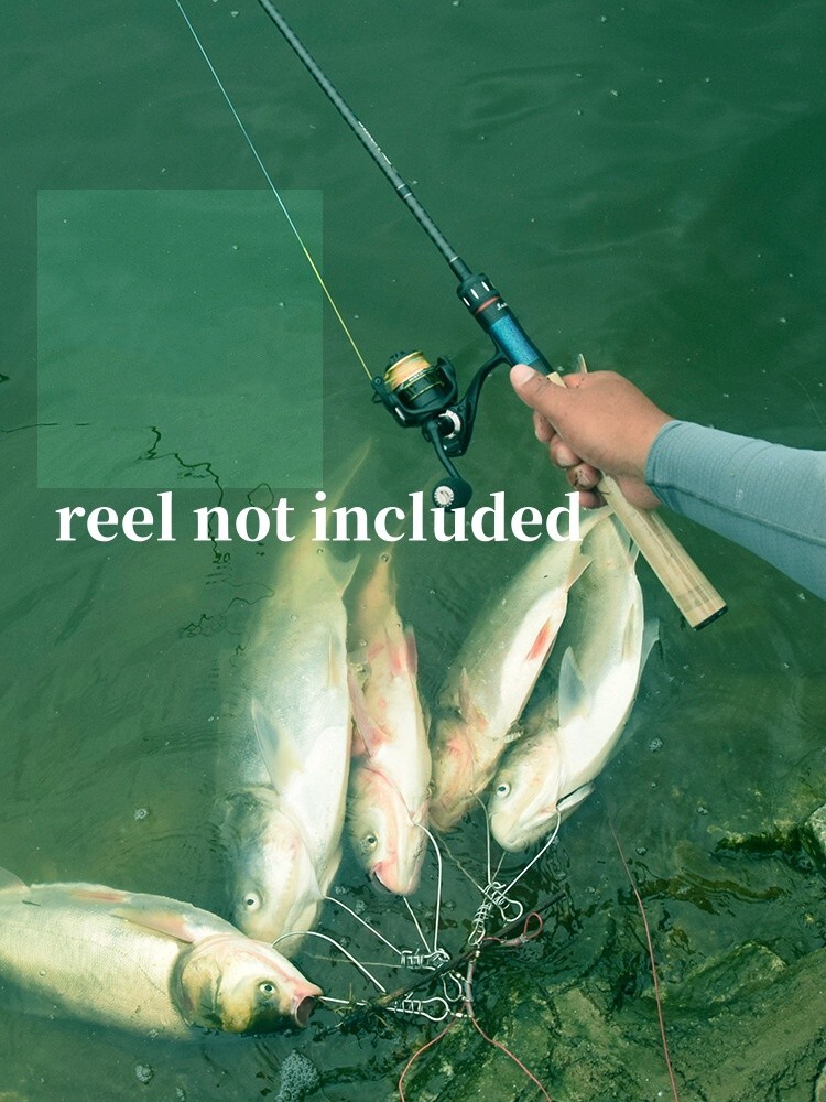 6.2FT Fishing Rods Spinning Casting Rod Carbon Fiber Rod Bass 2 Sections Fast