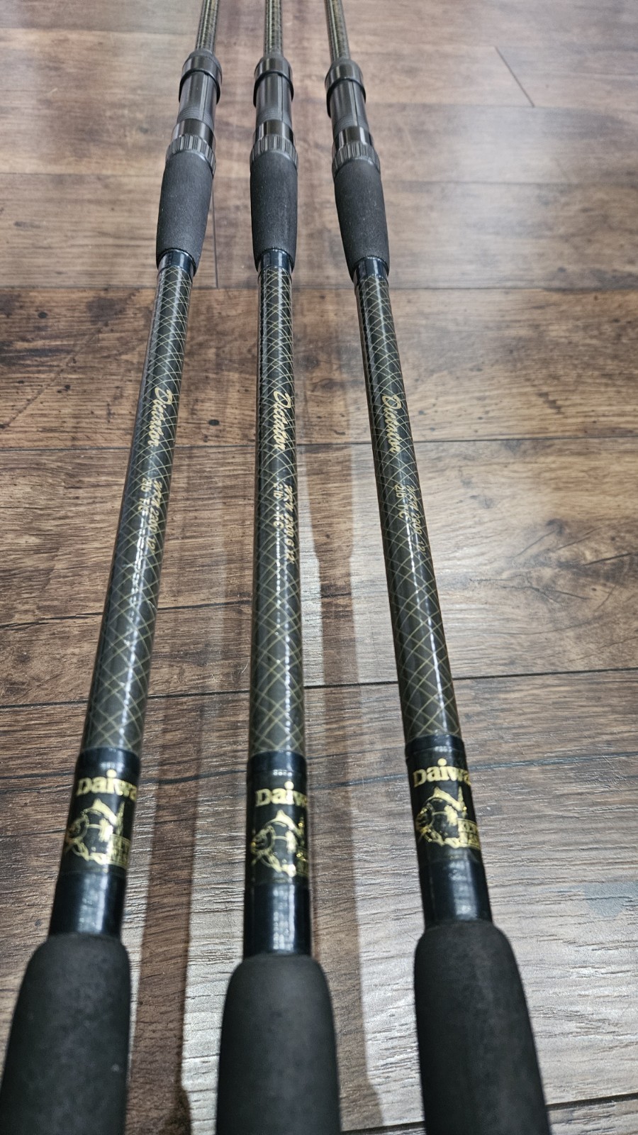 3x Daiwa Kevin Nash 12ft 2lbs WKN Whisker Dictator Carp Rods