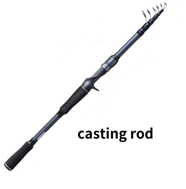 Portable Fishing Rods Telescopic Casting Rod Spinning Carbon Fiber Pole 1.8M-3M