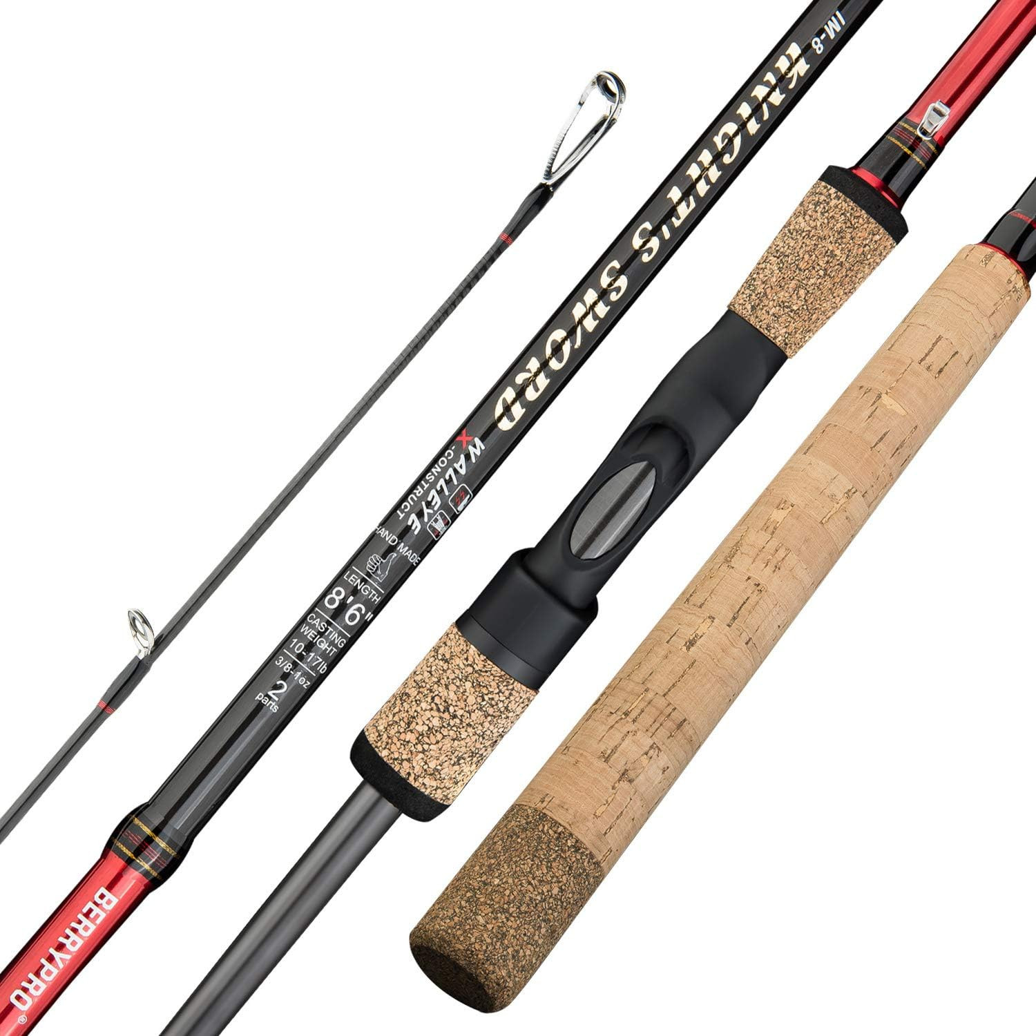 Salmon & Steelhead Spinning Rod IM8 Carbon Walleye Fishing Rod (8’6”/9’/9’6”/1