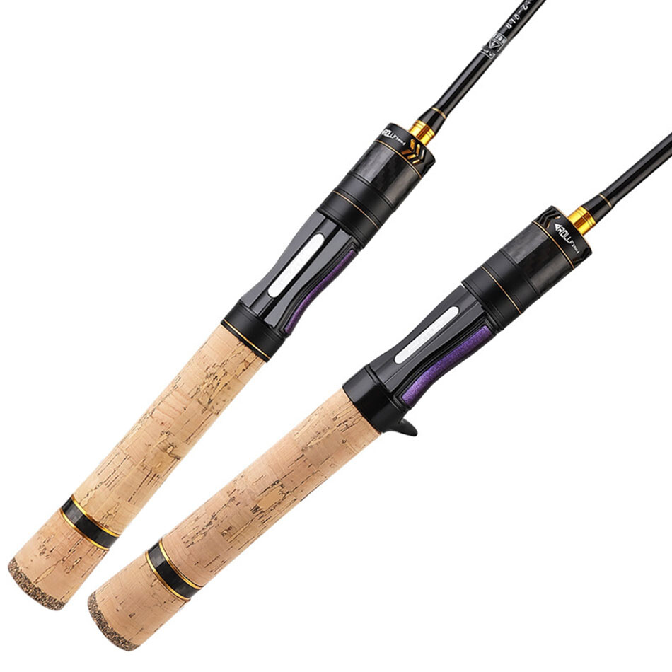 MAKFISH Spinning Rod 6ft 6.6ft 2-8lb Fast Casting Fishing Carbon Rod Trout Cork