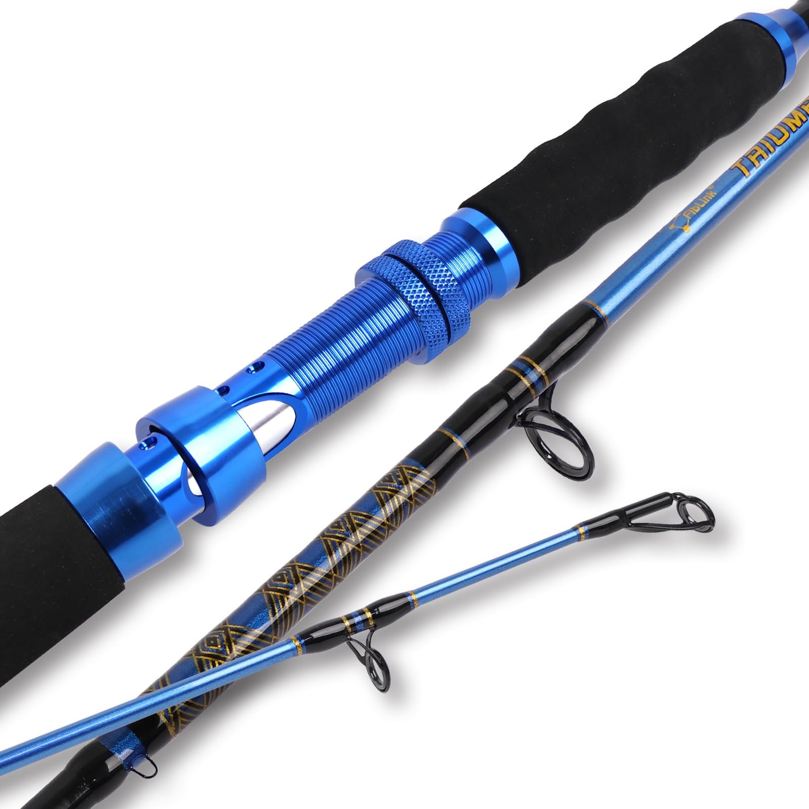 Saltwater Graphite Jig Jigging Spinning Fishing Rod 2 Piece Deep Sea Jig Pole…