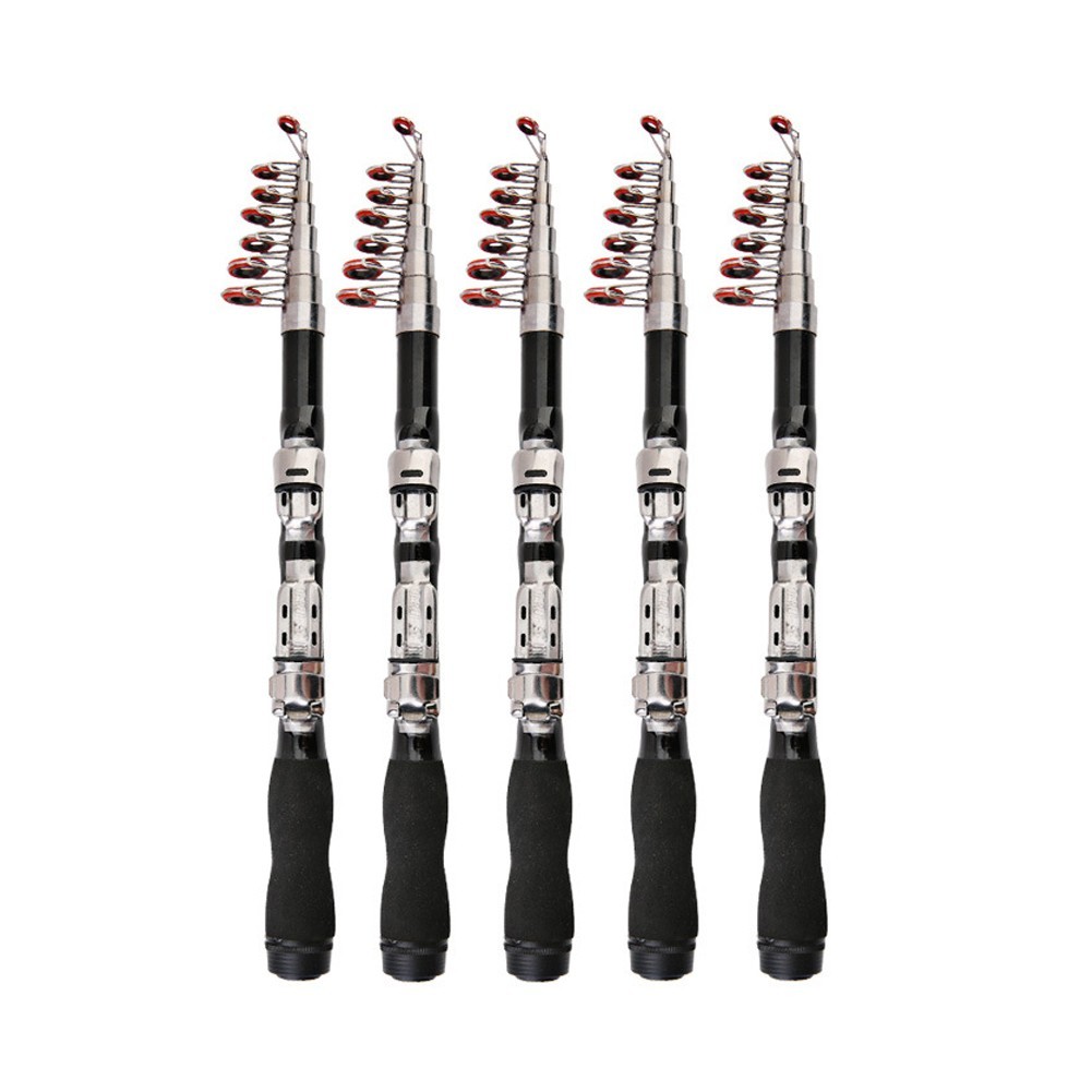 Ceramic Guide and EVA Grip Carbon Fiber Fishing Rod with Four Length Options
