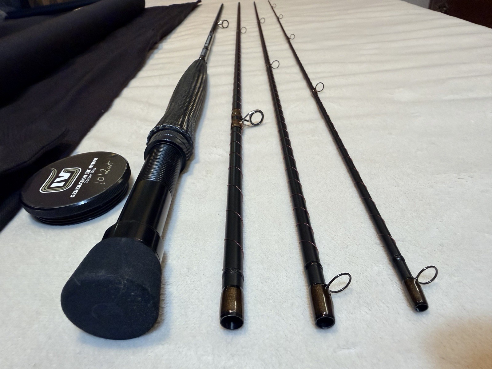 Diamondback Generation IV Nymph Fly Rod 10ft 2wt 4pc Carbon Grip