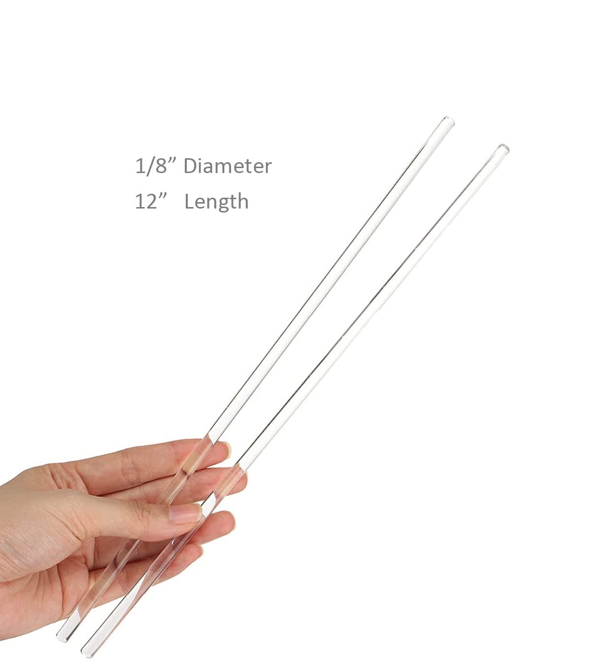 30 PCS 1/8 x 12in Acrylic Dowel Rods Sticks Clear Round Plastic Rods DIY