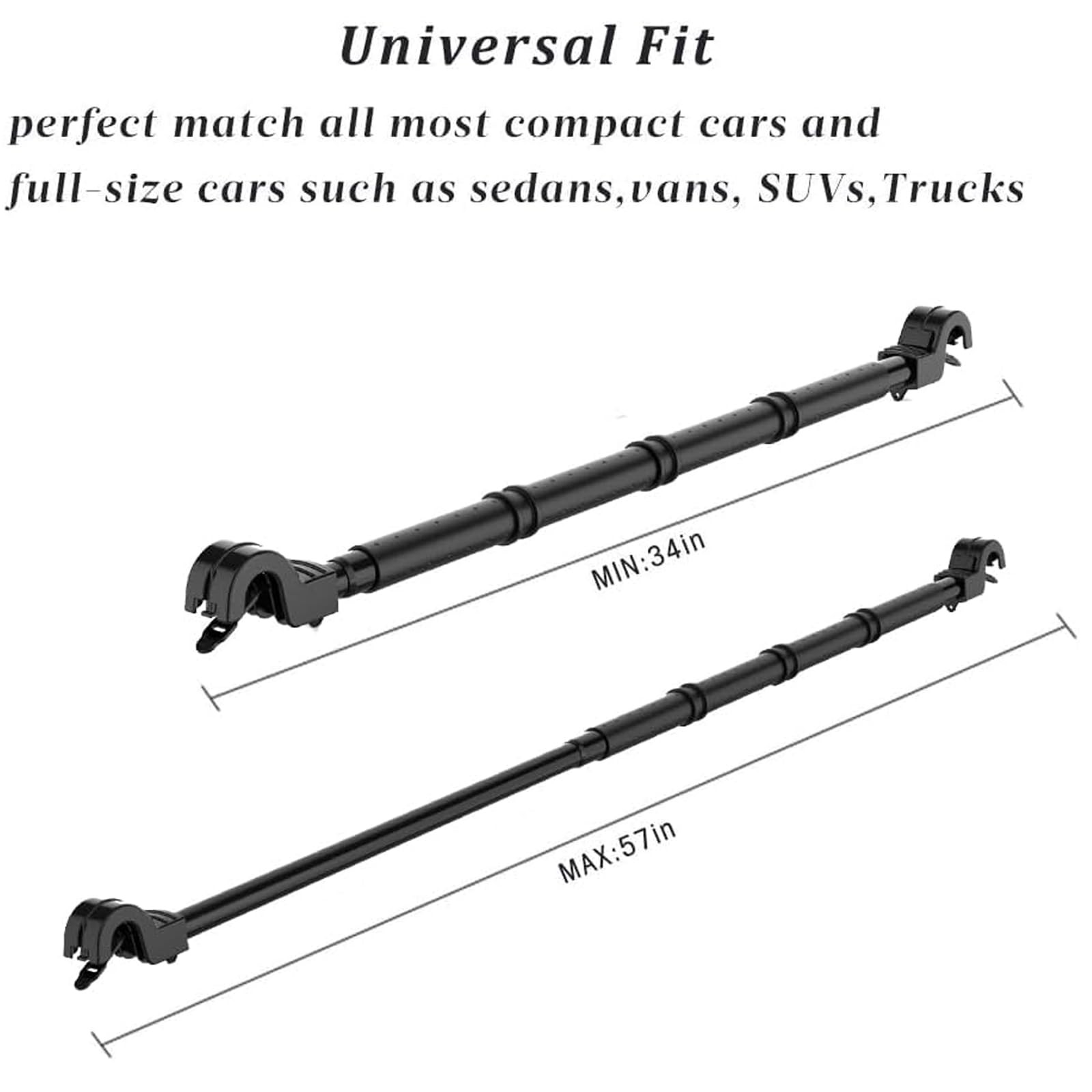 LITTLEMOLE Car Fishing 4 Rod Holder, Adjustable 35 to 57 Inch, Heavy LM51S