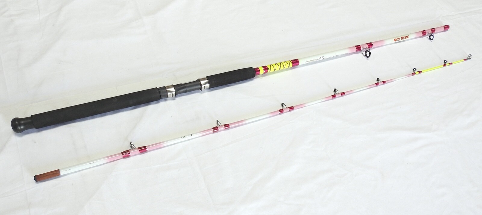 Nite Stick Catfish Casting Rod 9′ 2PC Glow Tip Pink