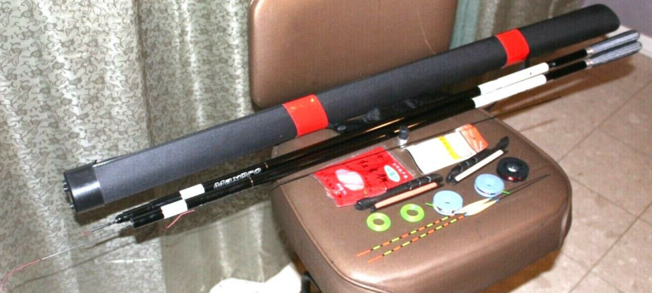 LOT OF 2 MAXPRO FISHING RODS & ACCESSORIES