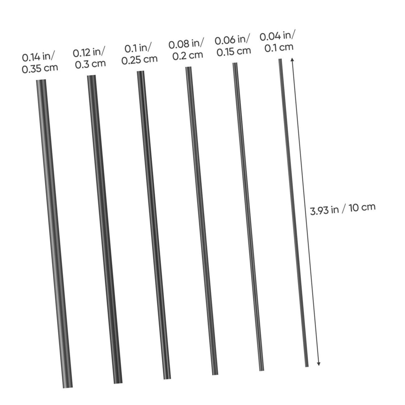 12pcs Carbon Fiber Rods for Fishing Rod Tip Repair Solid Carbon Rods for Fres…