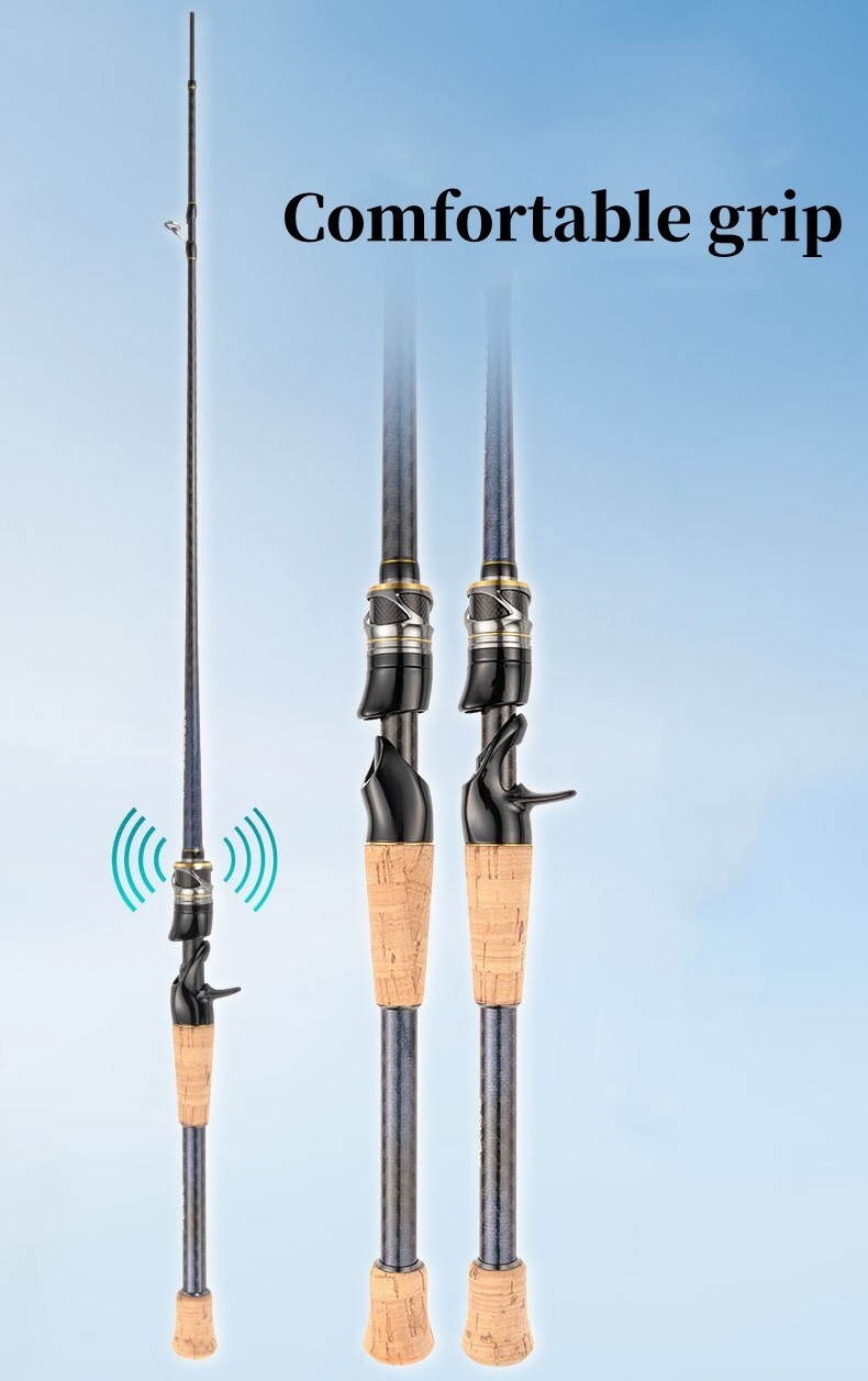 Portable Fishing Rod 1.5m/1.68m/1.8m Spinning Casting Rod Carbon Fiber Rod Bass