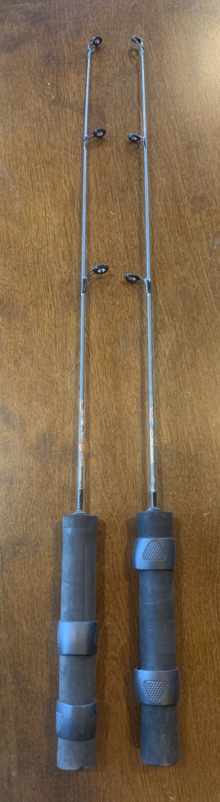 2 Pieces Apache Tomahawk 24” Medium Ice Fishing Rods Gray
