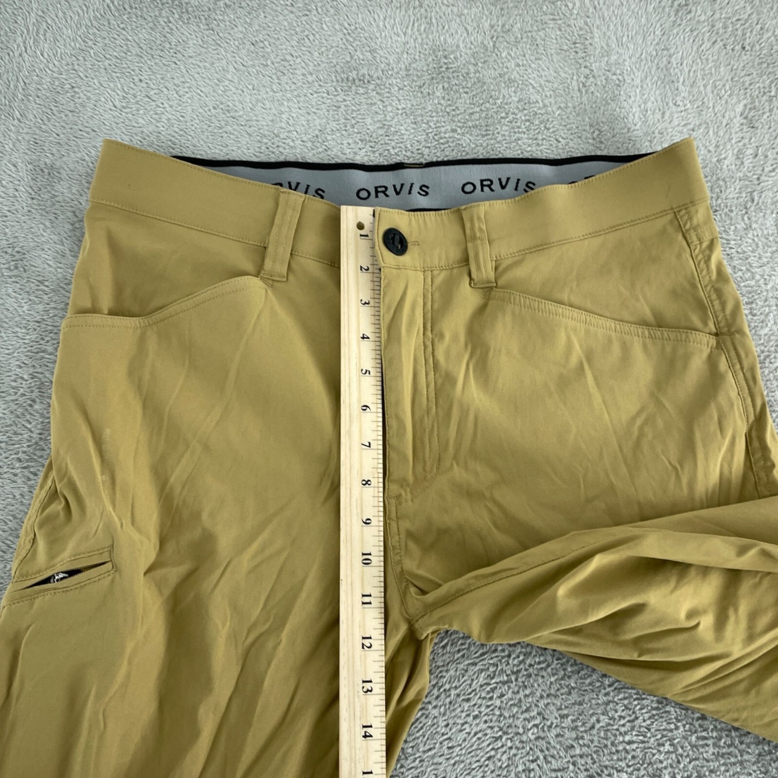 Orvis Mens Beige Nylon/Spandex Stretch Pants Size 36 2929