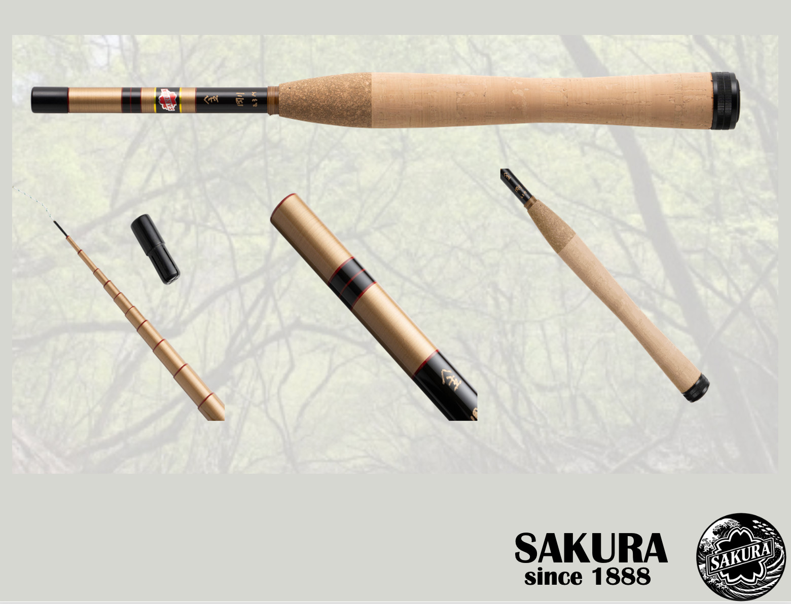 Japanese Fly Fishing Rod All Freshwater Fish 12ft Graphite UL JDM SAKURA Tenkara