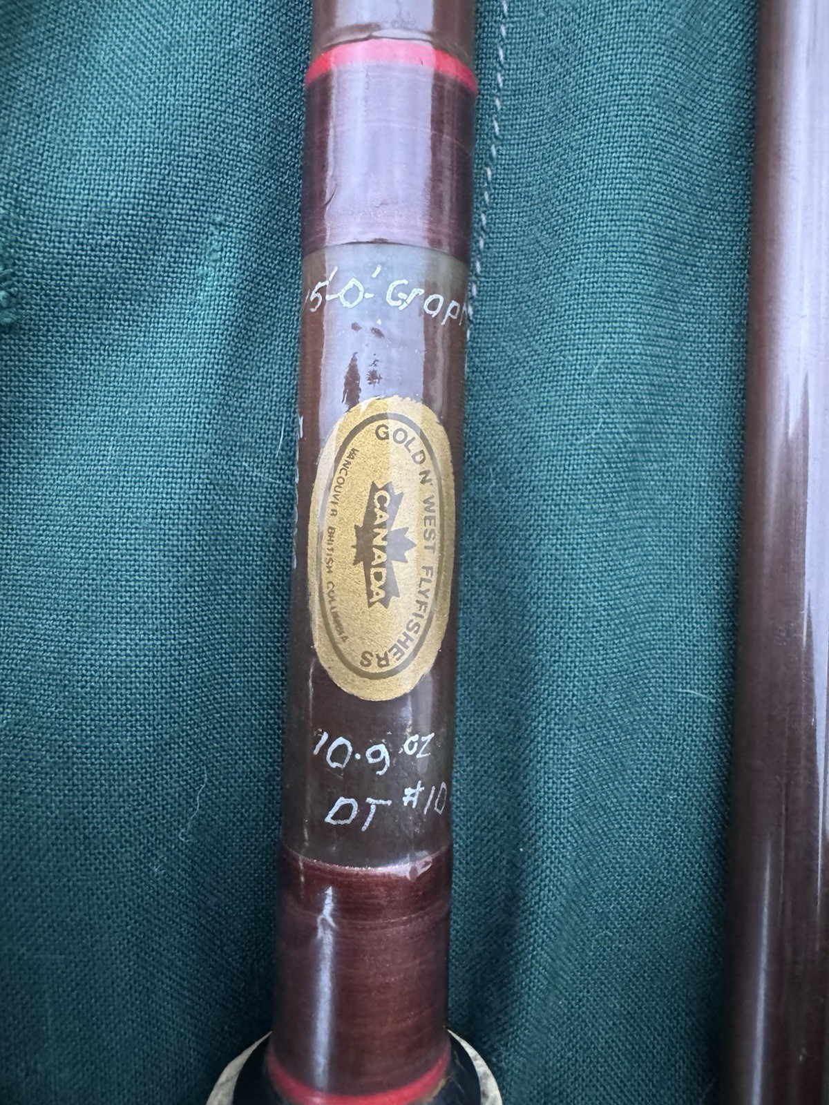 Rare Gold N West Fly fishers Canada Salmon Fly Fishing Rod 15ft