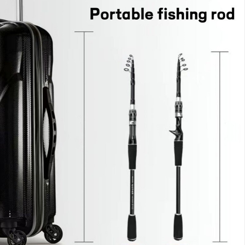 Telescopic Fishing Rod Carbon Fiber Spinning Casting Rod High Sensitivity Rod