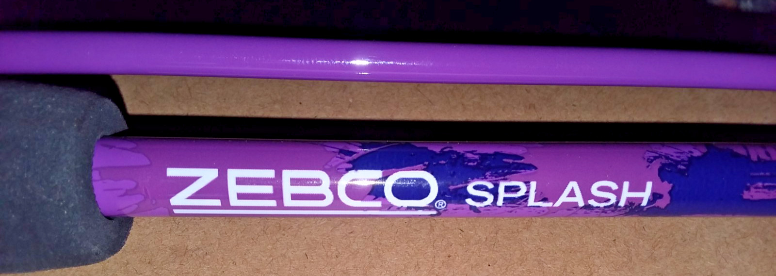 2 CASTING ZEBCO SPLASH SERIES MEDIUM 6 foot 2-PIECE RODS Use 1/8-3/4oz PURPLE
