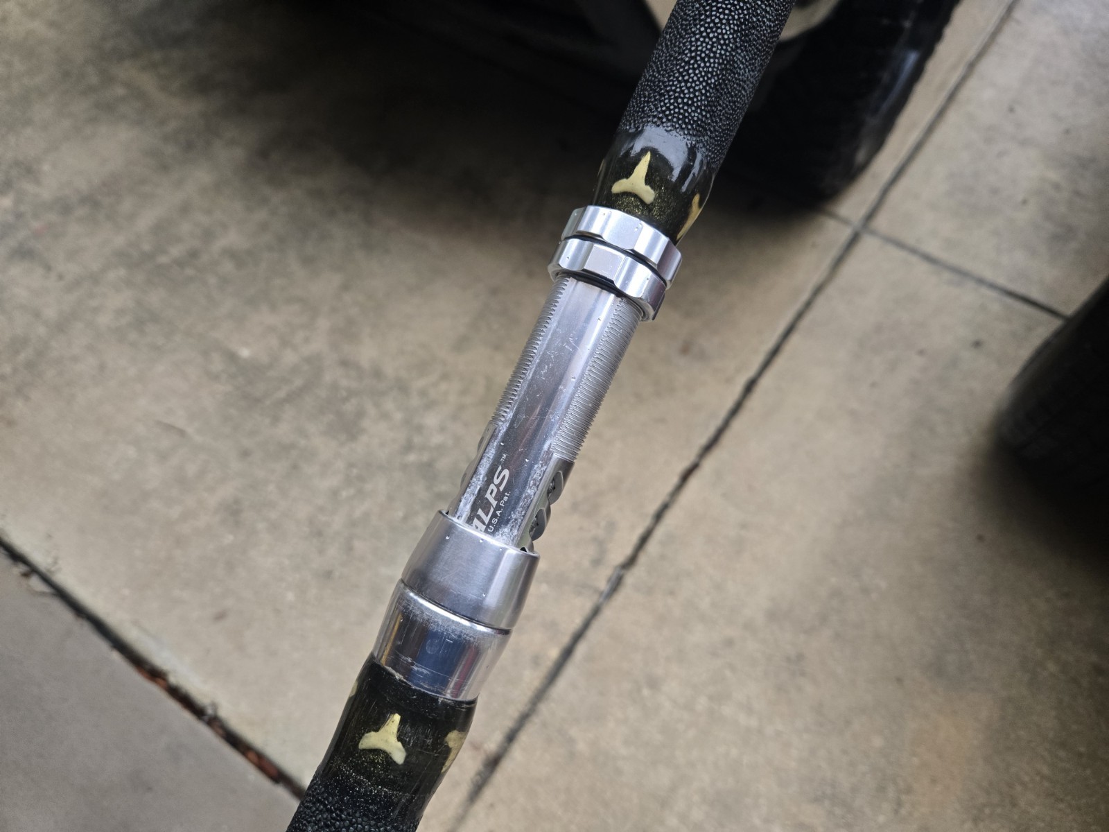 Custom Built Exotic Fishing Rod Shark Teeth Stingray Grip 6’3 Pole Big Game