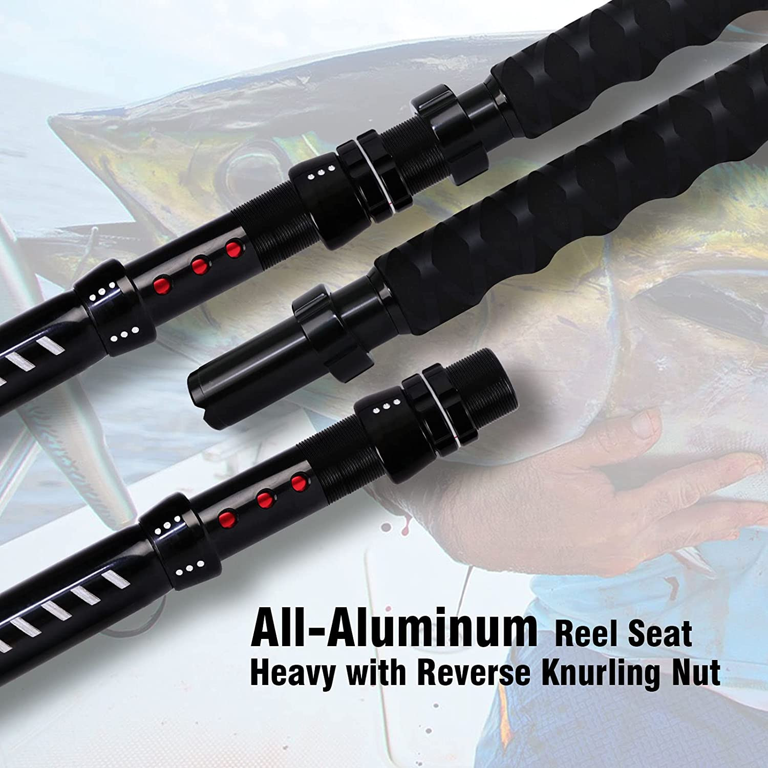 Bent Butt Trolling Rod 2-Piece Saltwater Extra Heavy Boat Offshore Fishing Pole