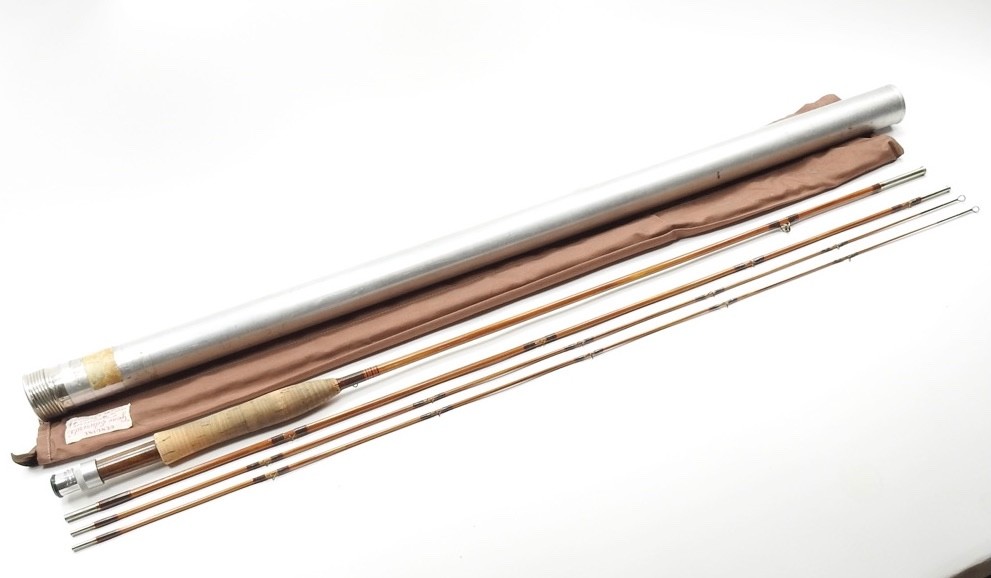 Gene Edwards De Luxe #53 Bamboo Fly Rod. 8’. 3/2. W/ Tube & Sock.