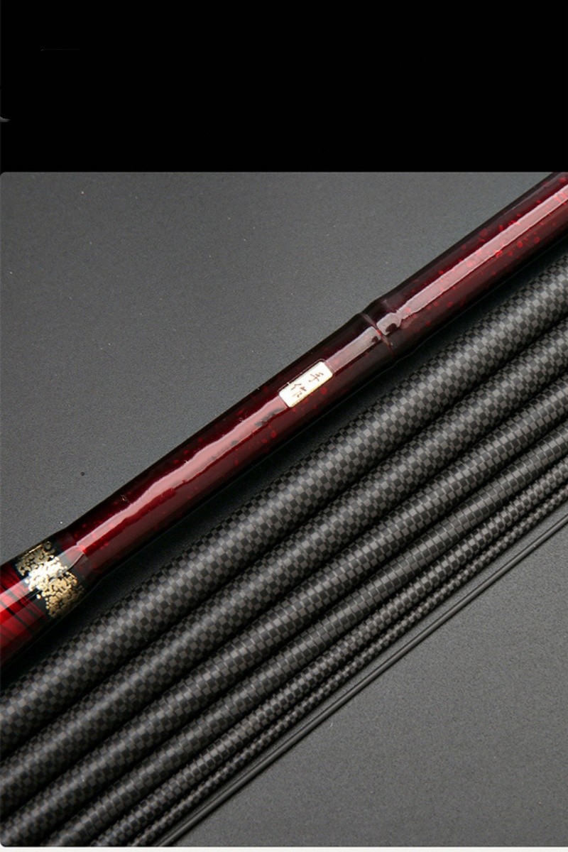 1pcs Miniature short-section carbon fiber small fishing rod fishing gear