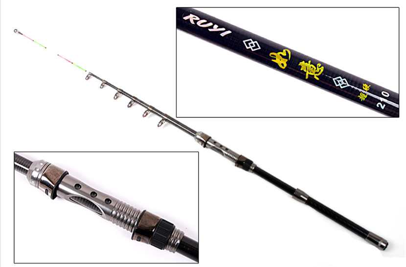 Mini 2.1m 2.4m 2.7m 3m 3.6m telescopic pier beach spinning fishing rod CW:30-80g