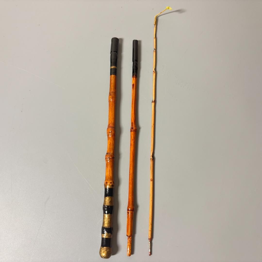 Bamboo Japanese Takano Rod 3-Piece 50cm Accessory Model for Fishing Used