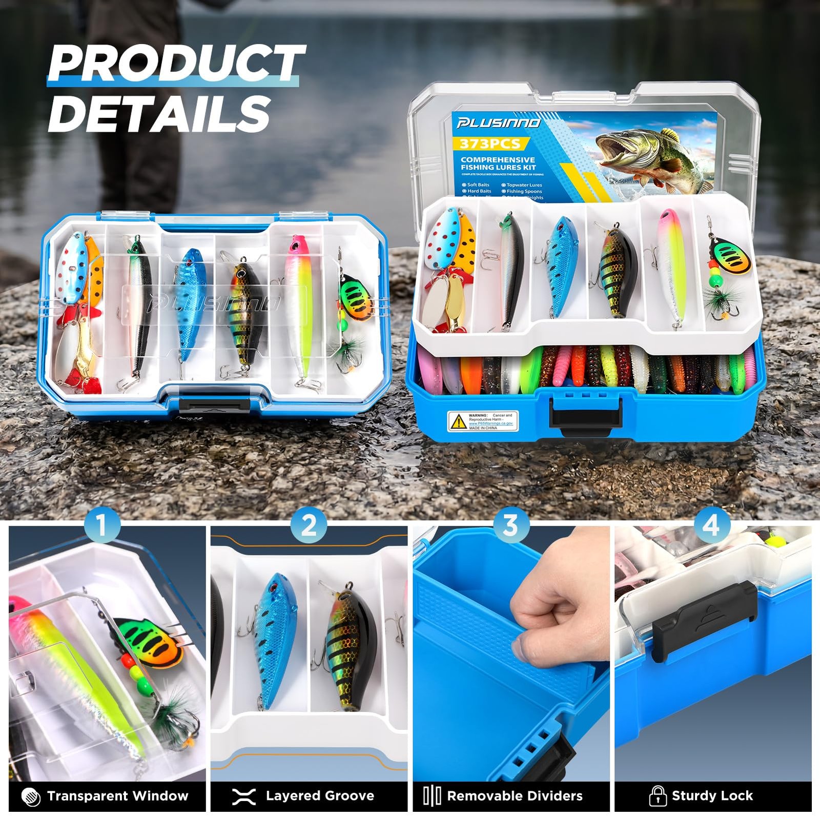 Fishing Gear – Telescopic Fishing Rod and Reel Combo with Tackle Box, Collaps…