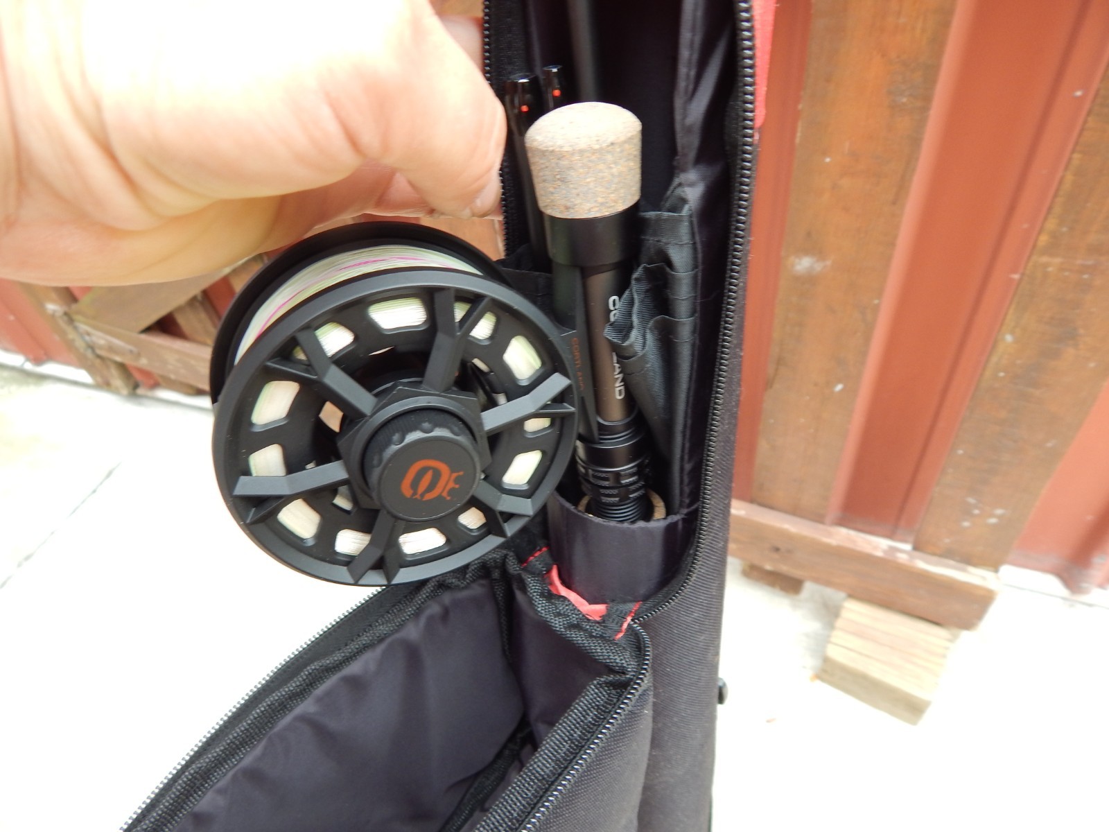 Cortland Guide Series 10.5ft 3wt Fly Rod & Fly Reel Combo w/ Case Black/Red