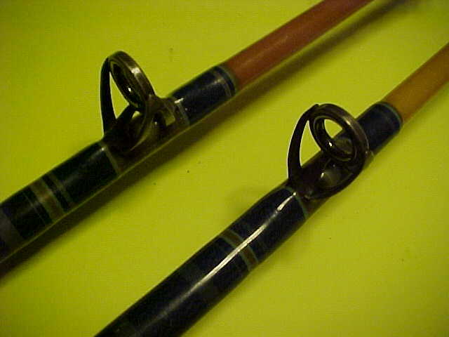 SET OF 2 CUSTOM SABRE CONVENTIONAL FISHING RODS FUJI SIC GUIDES AFTCO REEL SEATS