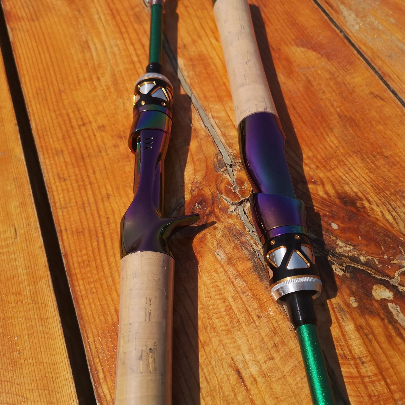 1.68M-1.98M Carbon Fiber Fishing Rod Ultrashort Spinning Freshwater Lure Pole