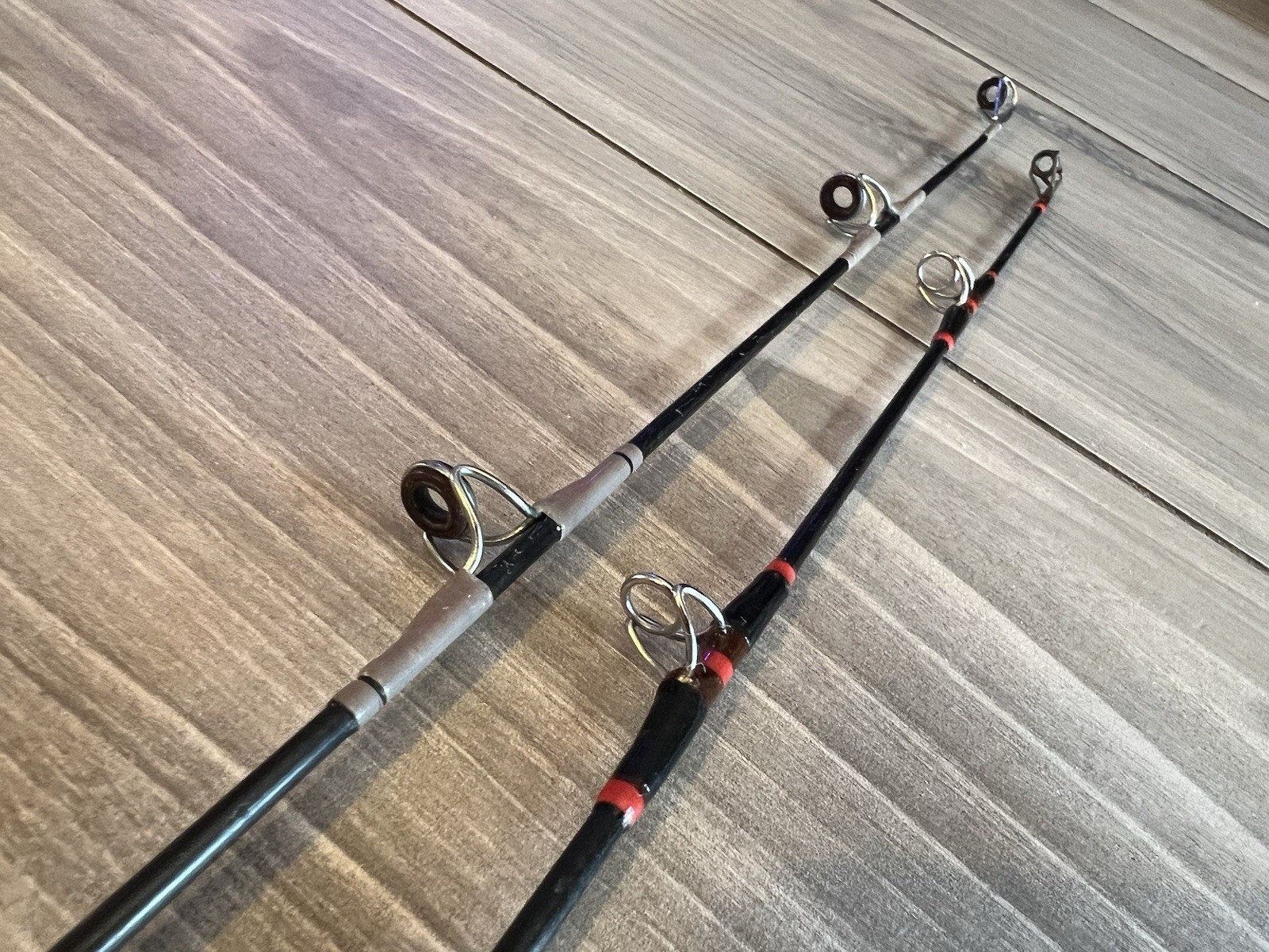 Lot of 2 Vtg Casting Fishing Rods Bass Pro Shops & Custom w/ Lews Fuji Speed Fit