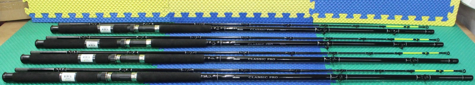 Okuma Classic Pro 10′ 0″ Mooching Rod Chartreuse Tip CPM-10M-CT 4-Pack!