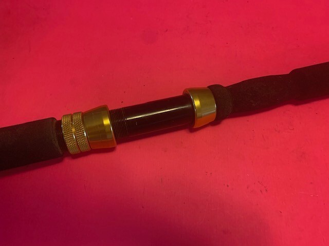 CUSTOM BUILT 5 FOOT 7 1/2 INCH 50 TO 130 POUND CLASS BOAT TROLLING FISHING ROD