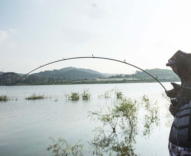 1.68M 1.8M Lure Fishing Rods Carbon Fiber Spinning Casting Rod Fast Pole 2 Tips